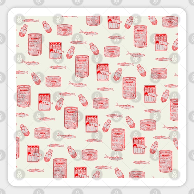 Canned fish pattern Sticker by mailboxdisco